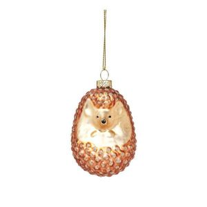 Sklenená ručne vyrobená vianočná ozdoba 8 cm Hedgehog – Sass & Belle vyobraziť