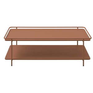 Kovový konferenčný stolík v terakotovej farbe 55x110 cm Yuba – Unique Furniture vyobraziť