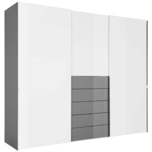 Moderano SKRIŇA S POS. DVER. – HOR.VED, sivá, biela, 298/240/68 cm vyobraziť