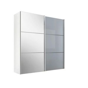 Moderano SKRIŇA S POS. DVER. – HOR.VED, biela, svetlosivá, 225/222/68 cm vyobraziť