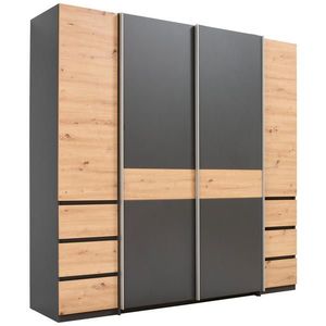 Carryhome ŠATNÍKOVÁ SKRIŇA, grafitová, dub artisan, 215/211/60 cm vyobraziť