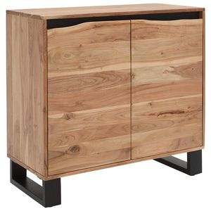 Livetastic ŠIROKÁ KOMODA, akácia, čierna, farba akácie, 85/80/40 cm vyobraziť
