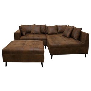 MID.YOU ROHOVÁ SEDACIA SÚPRAVA, textil, hnedá vyobraziť