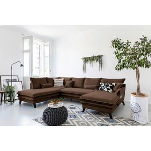 P & B SEDACIA SÚPRAVA, textil, hnedá vyobraziť