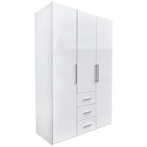 Carryhome ŠATNÍKOVÁ SKRIŇA, biela, biela s vysokým leskom, 147/219/59 cm vyobraziť