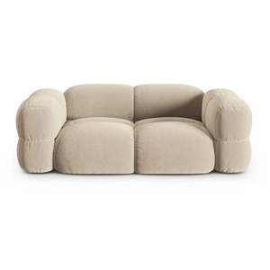 Béžová zamatová pohovka 210 cm Loretto – Cosmopolitan Design vyobraziť