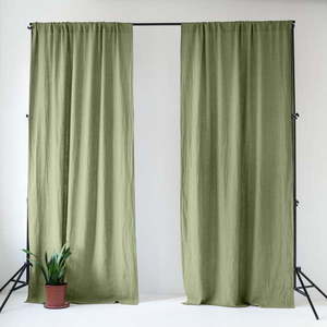 Svetlozelený ľanový záves 140x170 cm Sage – Linen Tales vyobraziť