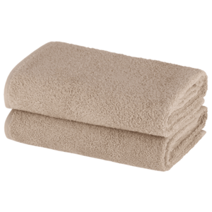 LIVARNO home Froté uterák, 50 x 100 cm, 2 kusy (béžová) vyobraziť
