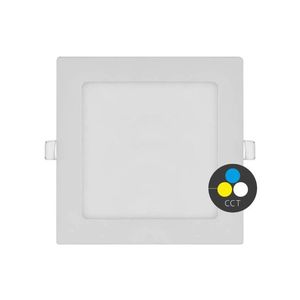 T-LED Biely vstavaný LED panel hranatý 174 x 174mm 12W 24V CCT 102205 vyobraziť