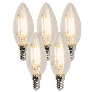 Sada 5 stmievateľných LED sviečkových žiaroviek E14 B35 5W 380lm 2700K vyobraziť