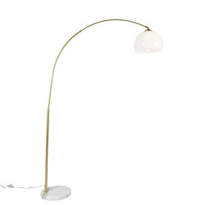 Inteligentná oblúková lampa mosadzná s bielym tienidlom vrátane Wifi A60 - Arc Basic vyobraziť