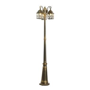 Klasická vonkajšia lampa antické zlato s čírym sklom 198 cm IP44 - London vyobraziť
