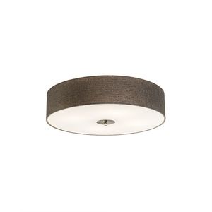 Rustikálne stropné svietidlo taupe 50 cm - Drum Jute vyobraziť