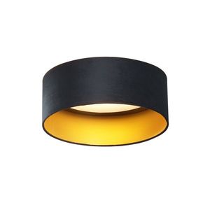 Moderné stropné svietidlo čierne zamatové 40 cm vrátane LED 3-krokového stmievania - Sue vyobraziť
