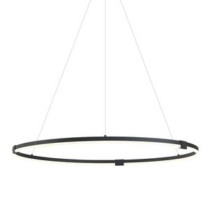 Dizajnové závesné svietidlo čierne 120 cm vrátane LED 3-krokového stmievania - Anello vyobraziť