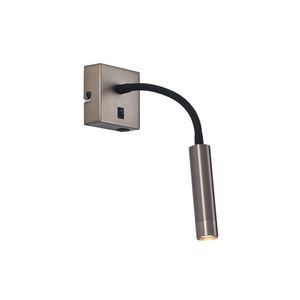 Moderné nástenné svietidlo Gunmetal s USB-C - Gosna vyobraziť