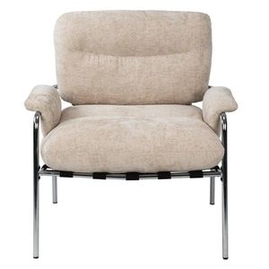 Designové křeslo Inverno béžové/chrom vyobraziť