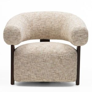Designové křeslo Maribel béžovo-šedé/ořech vyobraziť
