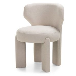 Jídelní designová židle Elaine boucle krémová vyobraziť