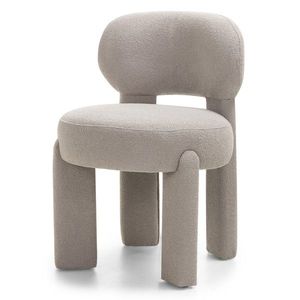 Jídelní designová židle Falone boucle šedo-béžová vyobraziť