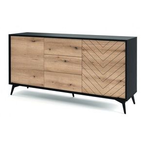 Komoda Diamond 153, 5 cm I dub/čierna vyobraziť