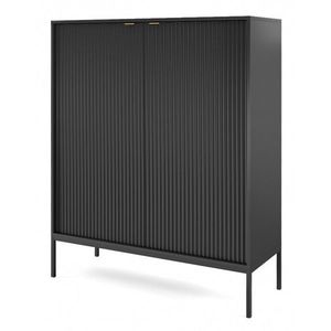 Komoda Nova 104 cm černá/černý rám vyobraziť