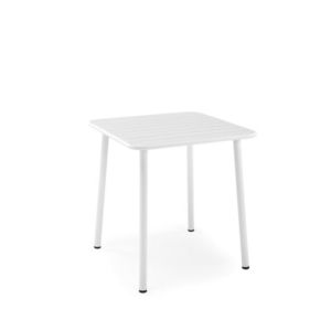 Kovový zahradní stůl Bosco 70 cm bílý vyobraziť