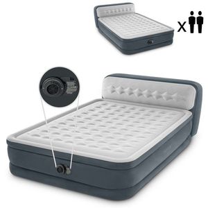 Nafukovací matrace s automatickou pumpou DELUXE šedá vyobraziť