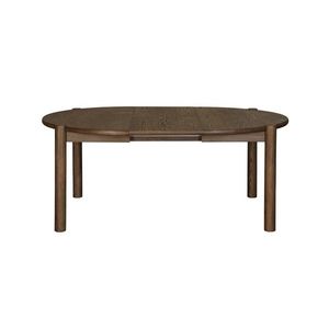 Oválný rozkládací jídelní stůl Bruna 137/187 cm z masivu dub mocha vyobraziť