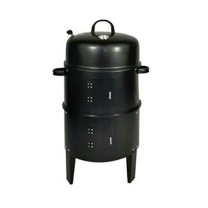 Zahradní gril na dřevěné uhlí s udírnou BBQ1004 černý vyobraziť