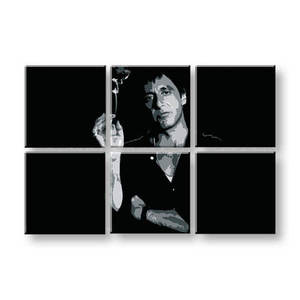 Ručne maľovaný POP Art obraz SCARFACE-AL PACINO 6 dielny XXL Akcia al8 | rôzne rozmery (POP ART obrazy) vyobraziť