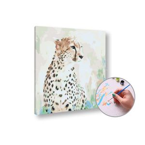 Maľovanie podľa čísel GEPARD NA LOVE – nízka náročnosť vyobraziť