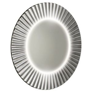SAPHO - PRIDE guľaté zrkadlo s LED osvetlením v ráme, priemer 90cm, strieborná PD952 vyobraziť