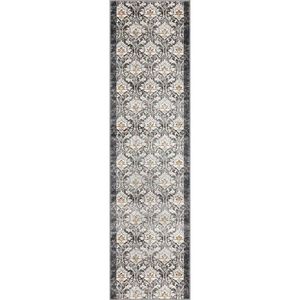 Tmavosivý/slonovinový behúň 80x300 cm Soft Viskan – FD vyobraziť