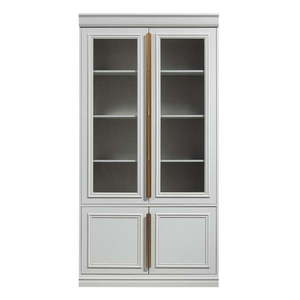 Svetlosivá vitrína z borovicového dreva 110x215x44 cm Organize – WOOOD vyobraziť