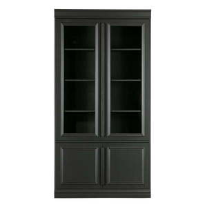 Čierna vitrína z borovicového dreva 110x215x44 cm Organize – WOOOD vyobraziť