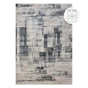 Sivý prateľný koberec 190x290 cm Silas Abstract – Flair Rugs vyobraziť
