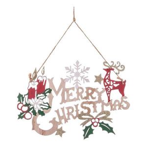 Drevená závesná vianočná dekorácia 29 cm Merry Christmas – Casa Selección vyobraziť