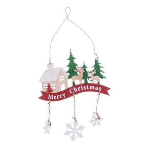 Drevená závesná vianočná dekorácia 19, 5 cm Merry Christmas – Casa Selección vyobraziť