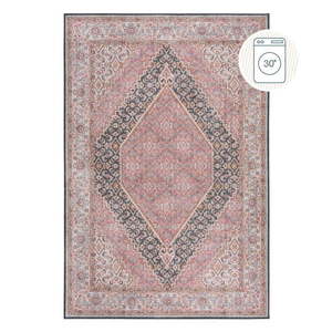 Ružový prateľný koberec 115x170 cm Briony Traditional – Flair Rugs vyobraziť