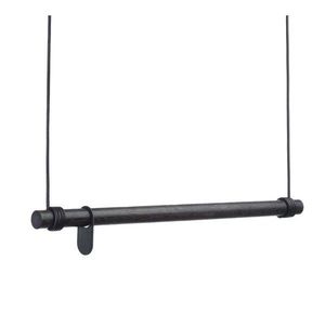 Čierny nástenný stojan na oblečenie z dubového dreva 80x200x4 cm Swing M – LIND DNA vyobraziť