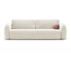 Krémovobiela zamatová rozkladacia/s úložným priestorom pohovka 262 cm Tonale – Cosmopolitan Design vyobraziť