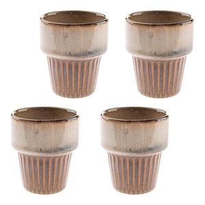 Béžové kameninové šálky v súprave 4 ks na espresso 100 ml Tone – Dakls vyobraziť