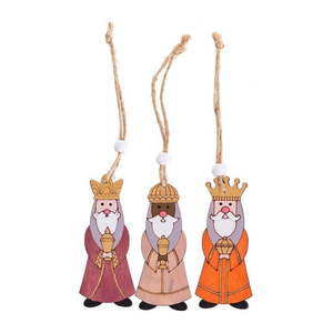 Drevené vianočné ozdoby v súprave 3 ks 18, 5 cm Three Kings – Casa Selección vyobraziť