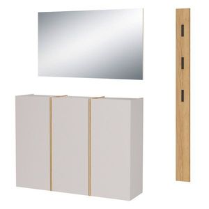 Krémovobiela/v prírodnej farbe predsieňová zostava 168x200x37 cm Libbiano – Germania vyobraziť