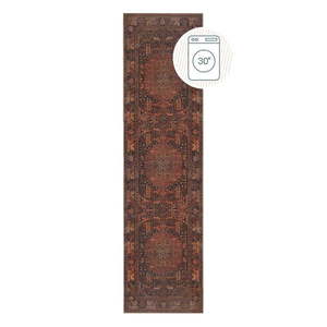 Vínovočervený prateľný behúň 60x230 cm Nico Global – Flair Rugs vyobraziť
