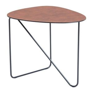 Koňakovohnedý kovový konferenčný stolík 37x44 cm Curve M Bull – LIND DNA vyobraziť