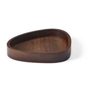 Hnedý dekoratívny drevený úložný box 18x16x3 cm Curve M – LIND DNA vyobraziť