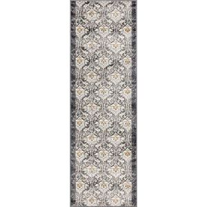 Tmavosivý/slonovinový behúň 80x250 cm Soft Viskan – FD vyobraziť