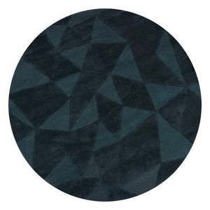 Zelenomodrý ručne tkaný vlnený okrúhly koberec ø 160 cm Shard Teal – Flair Rugs vyobraziť